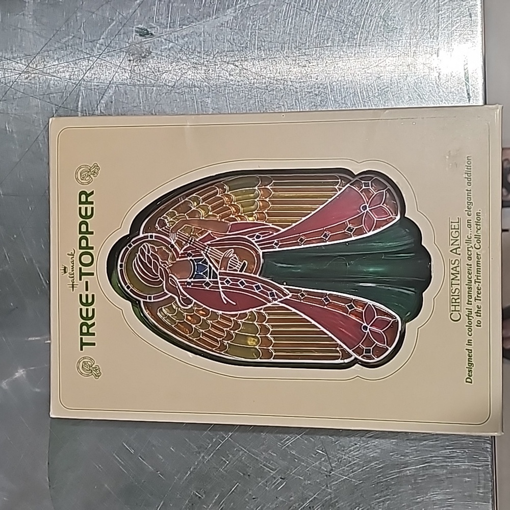 Hallmark tree topper stain-glass look 1979